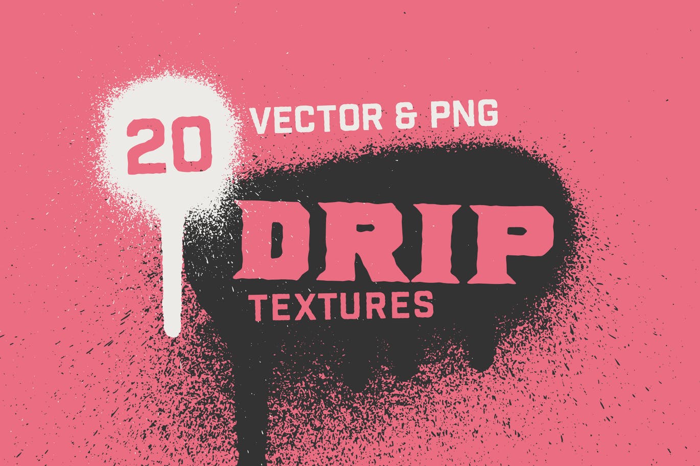 喷漆滴墨图案纹理肌理素材 Spray Paint Drip Textures插图