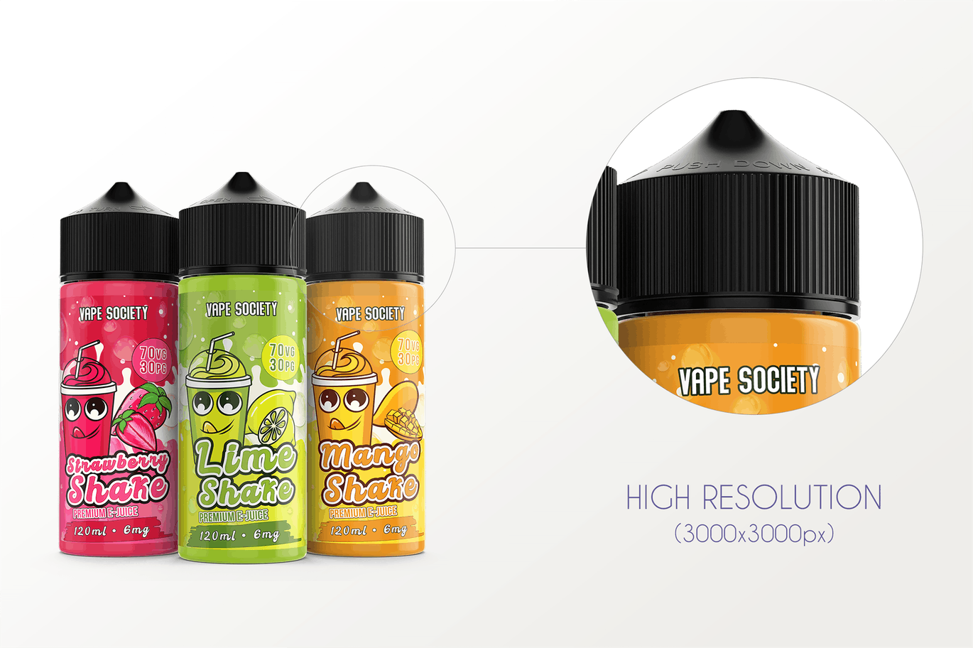 电子烟烟油瓶外观设计样机模板 eLiquid Bottle Mockup v 120ml-B插图(5)