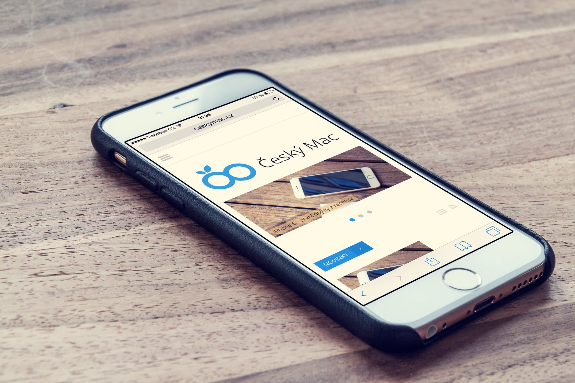 实景背景实体按键款iPhone手机屏幕预览素材库精选样机 Phone 6 – Photorealistic Mock-Up插图(1)