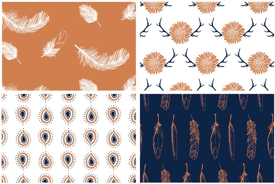 波希米亚花纹集 Bohemian Look Patterns Collection插图(7)