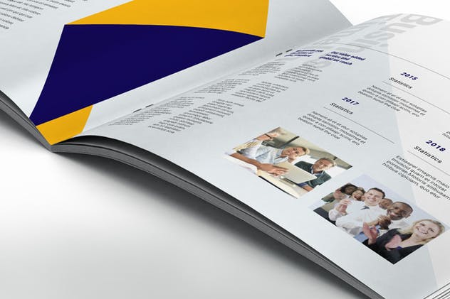 公司简介企业画册INDD设计模板 Square Company Profile插图(3)