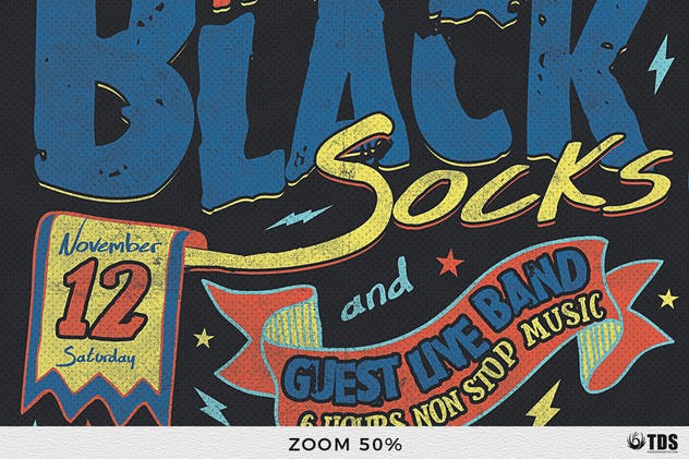 摇滚音乐盛典派对活动传单模板 Rock Music Flyer Template插图(6)