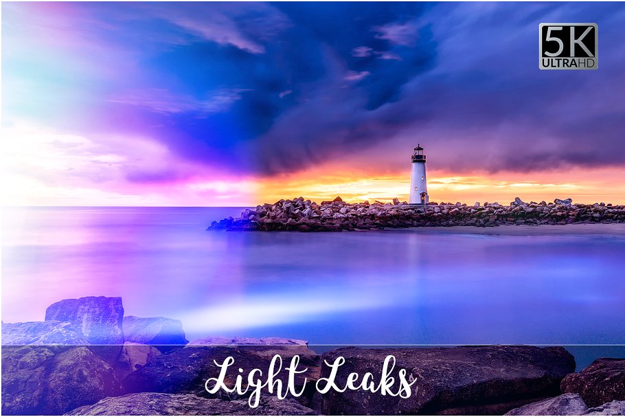 5K漏光效果叠层背景 5K Light Leaks Overlays插图