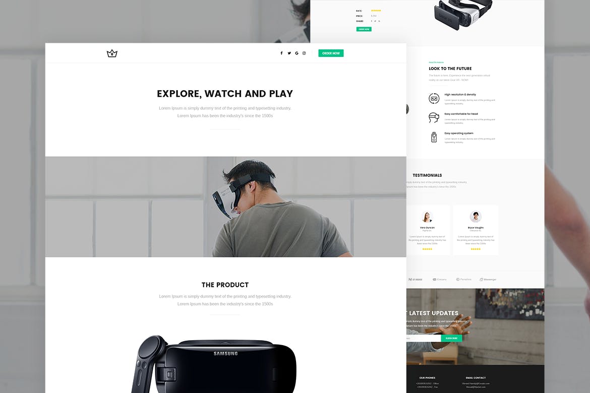 多用途网站设计模板UI套件大合集 Crown | Multi-Purpose PSD Template插图(12)