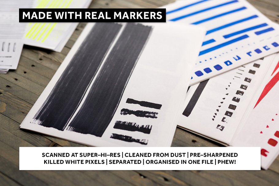 逼真疯狂磅礴记号笔笔画纹理 REAL ANGRY MARKER TEXTURES插图(2)