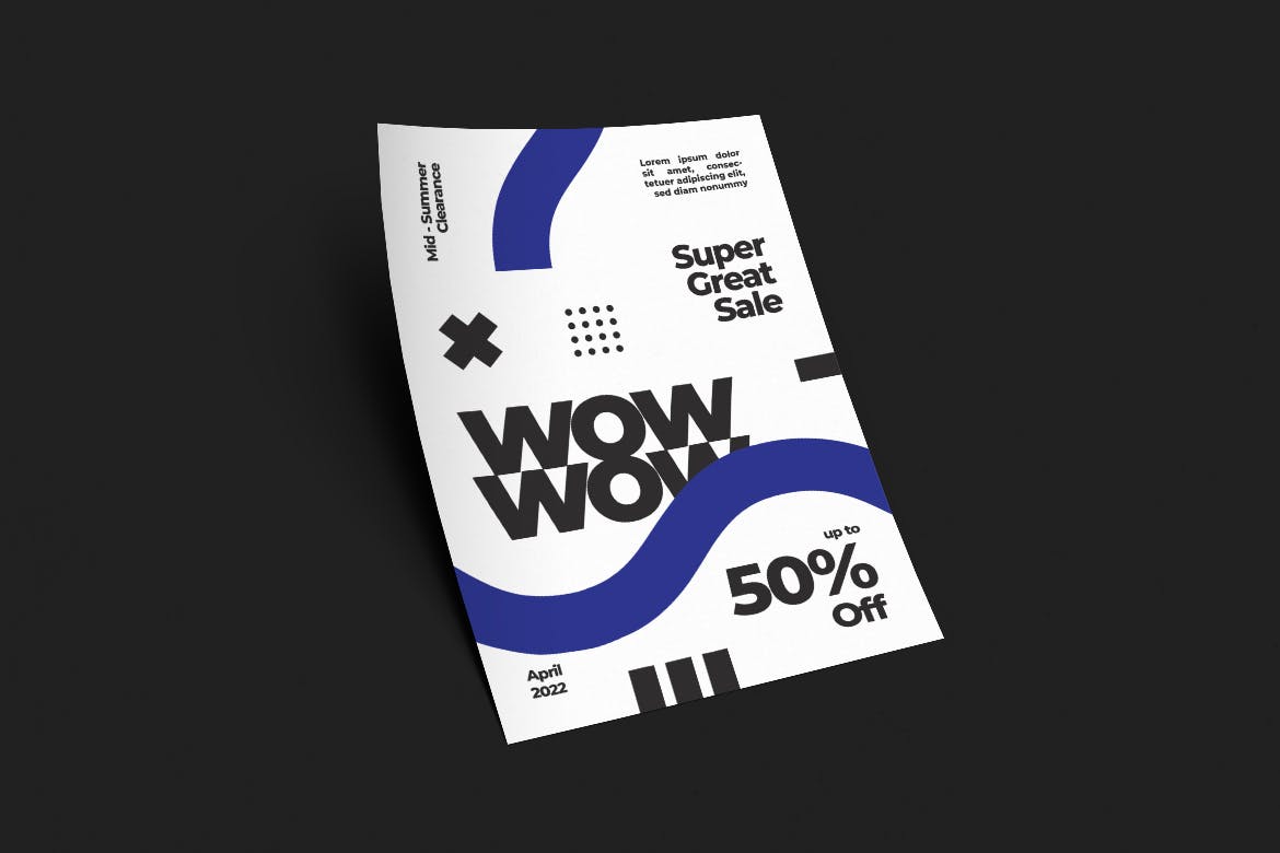 现代简约版式设计促销海报PSD素材素材库精选模板 Rodrigo Poster Design插图(3)