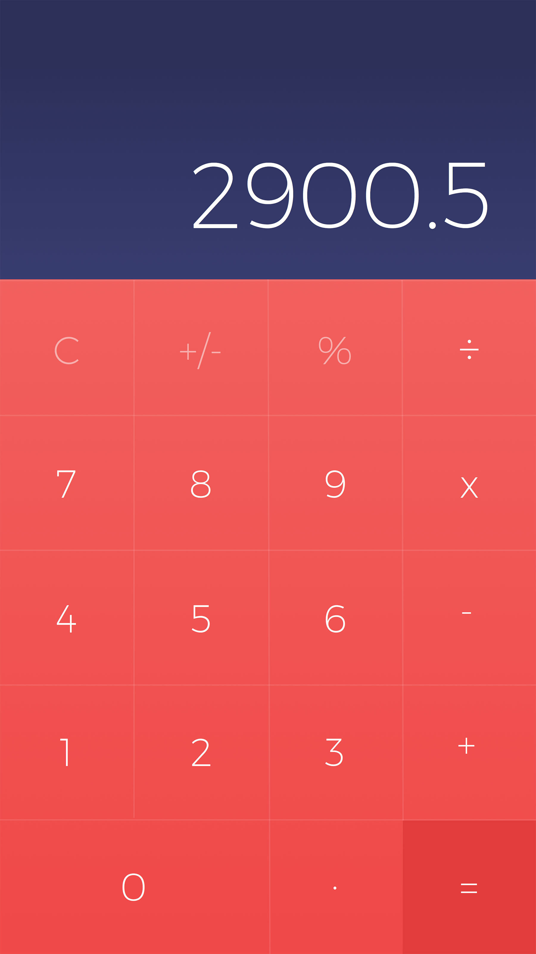 Red Calculator UI