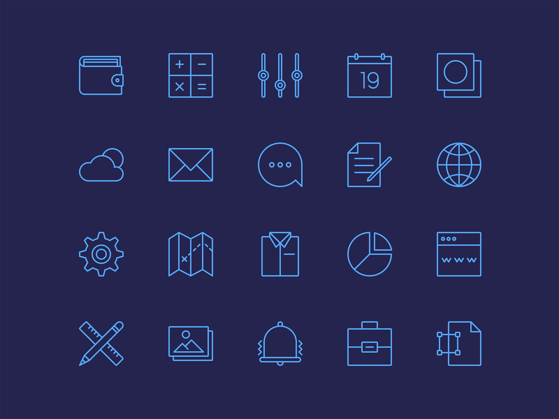 Simple Line Icon Set