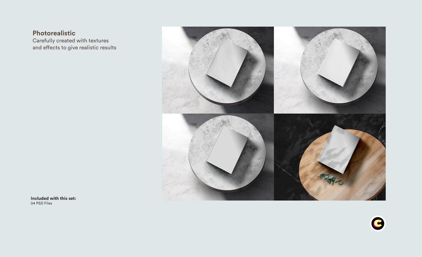 牛皮纸精装图书封面设计样机素材库精选套件 Book Cover Mockups kit插图(2)