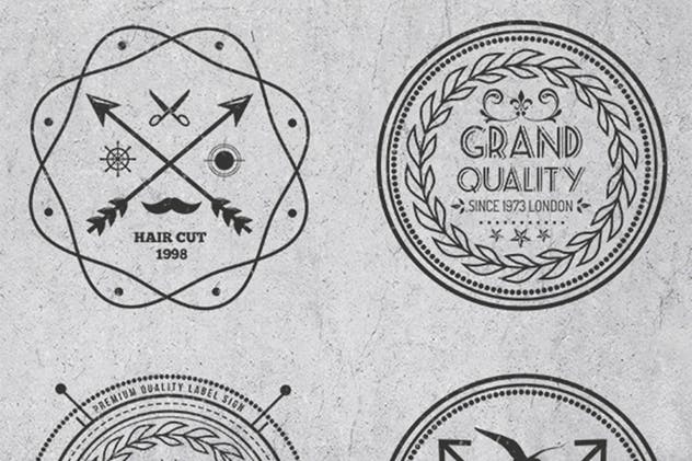 复古风格矢量徽章&Logo模板 Vintage Style Badges and Logos插图(2)