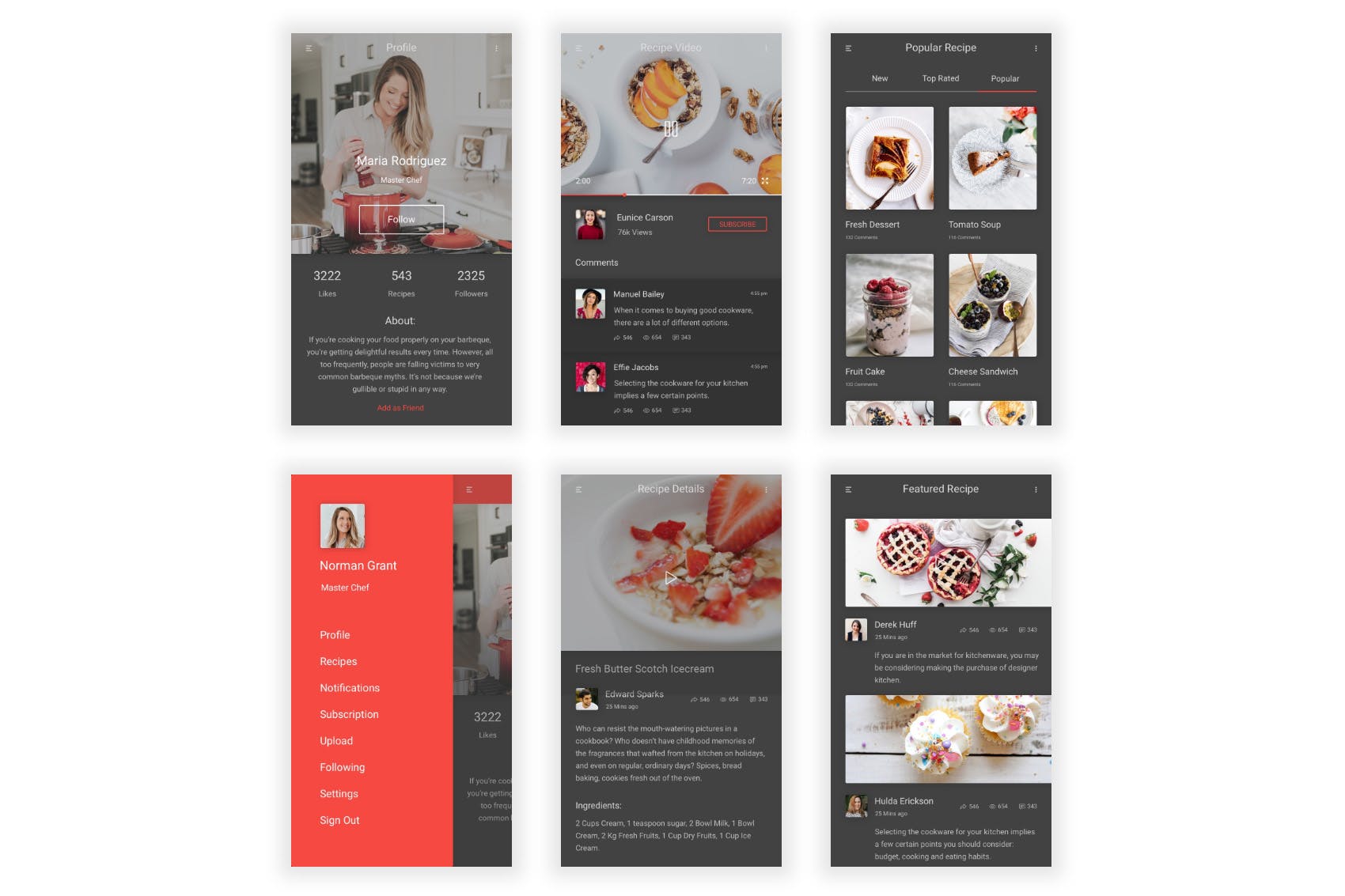 美食食谱APP应用UI界面设计Figma模板 Swad – Food & Recipe Figma UI Kit插图(12)