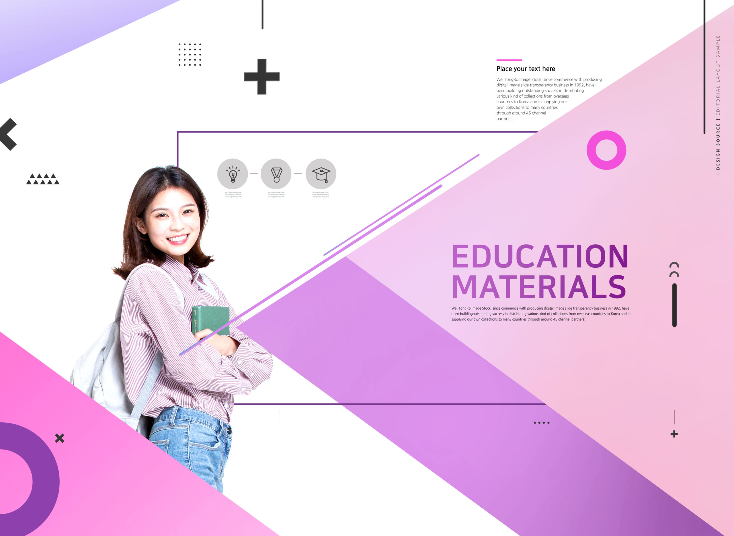 教育材料教育学习网站主页设计psd模板套装插图