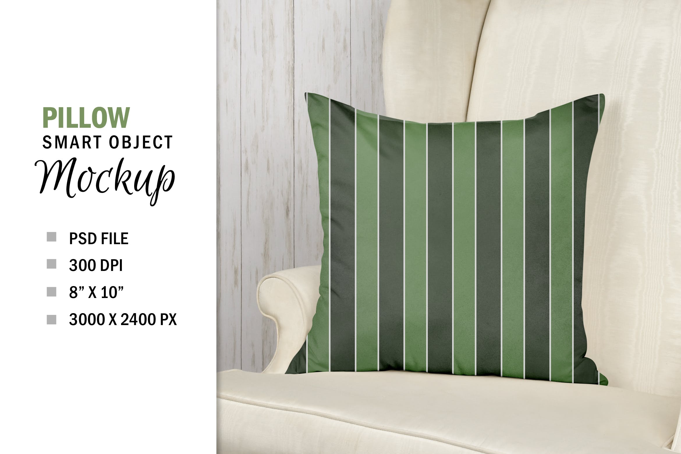 座椅靠垫外观图案设计素材库精选模板 Smart Layer Pillow Chair Mockup Sublimation插图