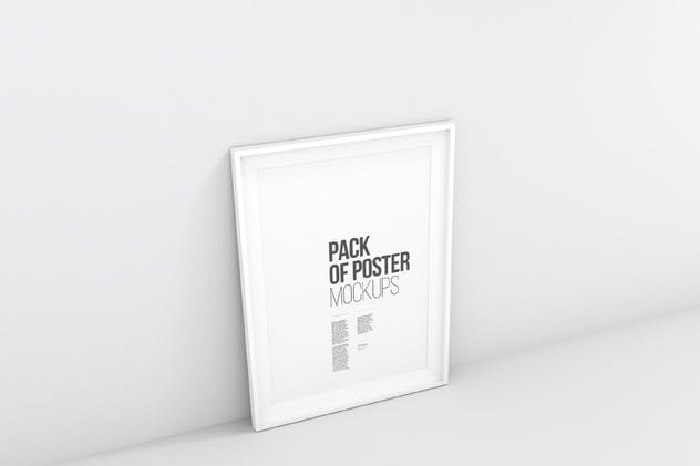 极简主义白色画框样机 Minimal Poster Mockups插图(3)