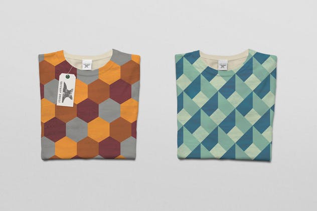 立体几何镶嵌图案素材 Geometric Marquetry Patterns插图(2)