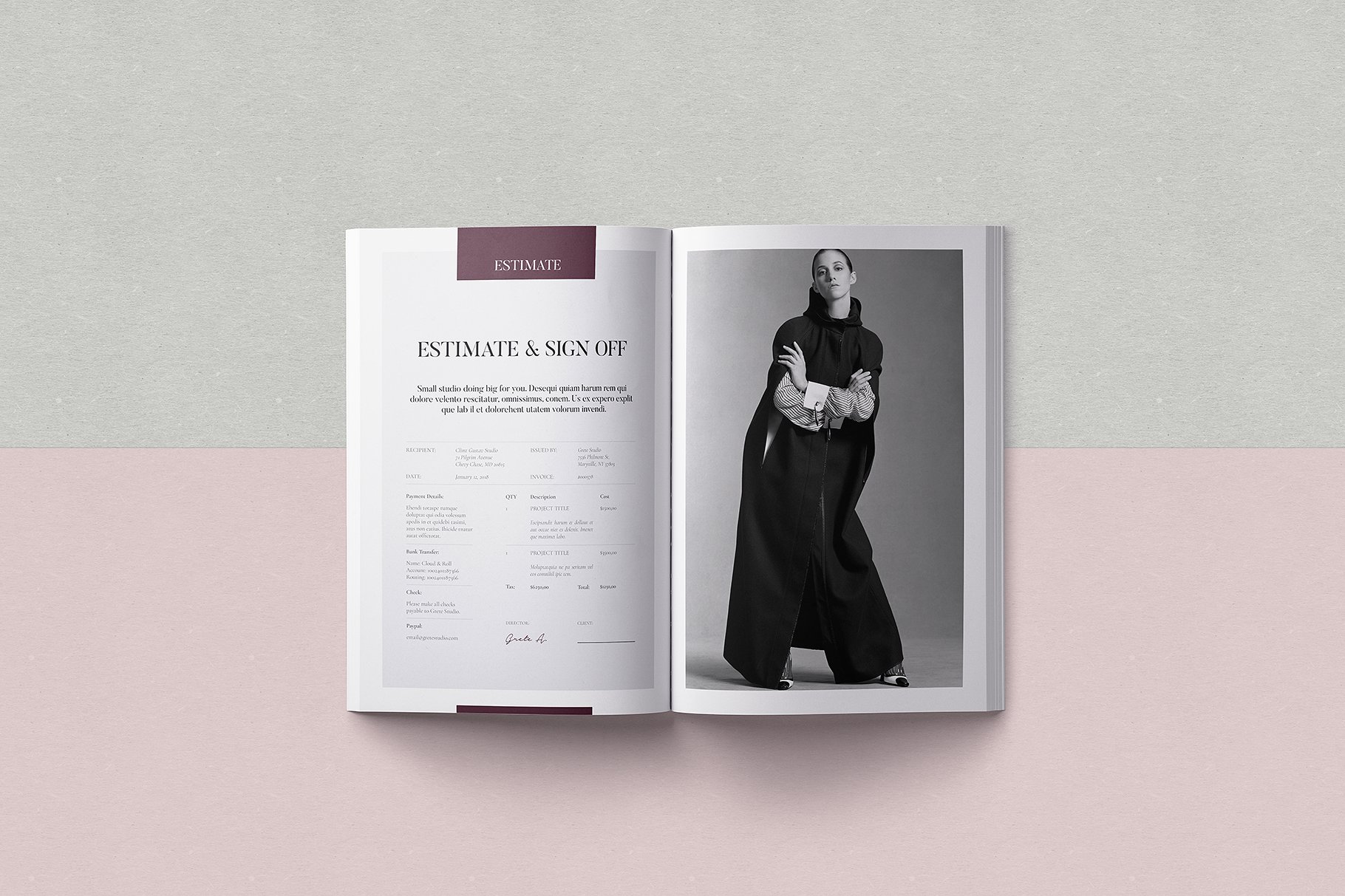 现代优雅的Grete小册子模板插图(6)