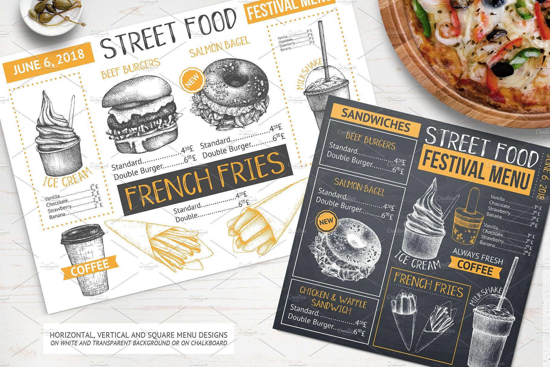 快餐食品矢量图形 Vector Fast Food Collection插图(2)