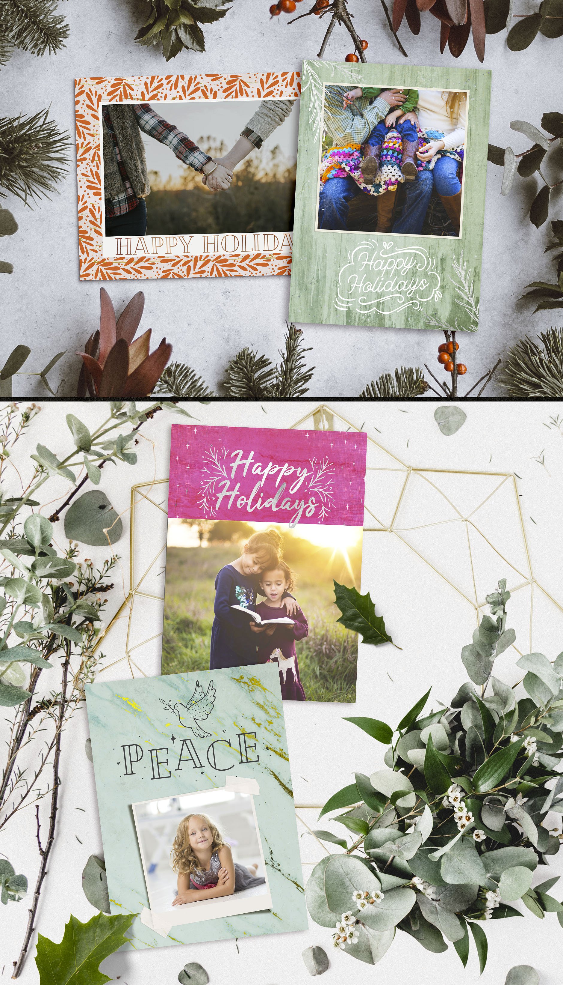 圣诞节贺卡DIY设计素材包v3 DIY Christmas Cards v3插图(1)