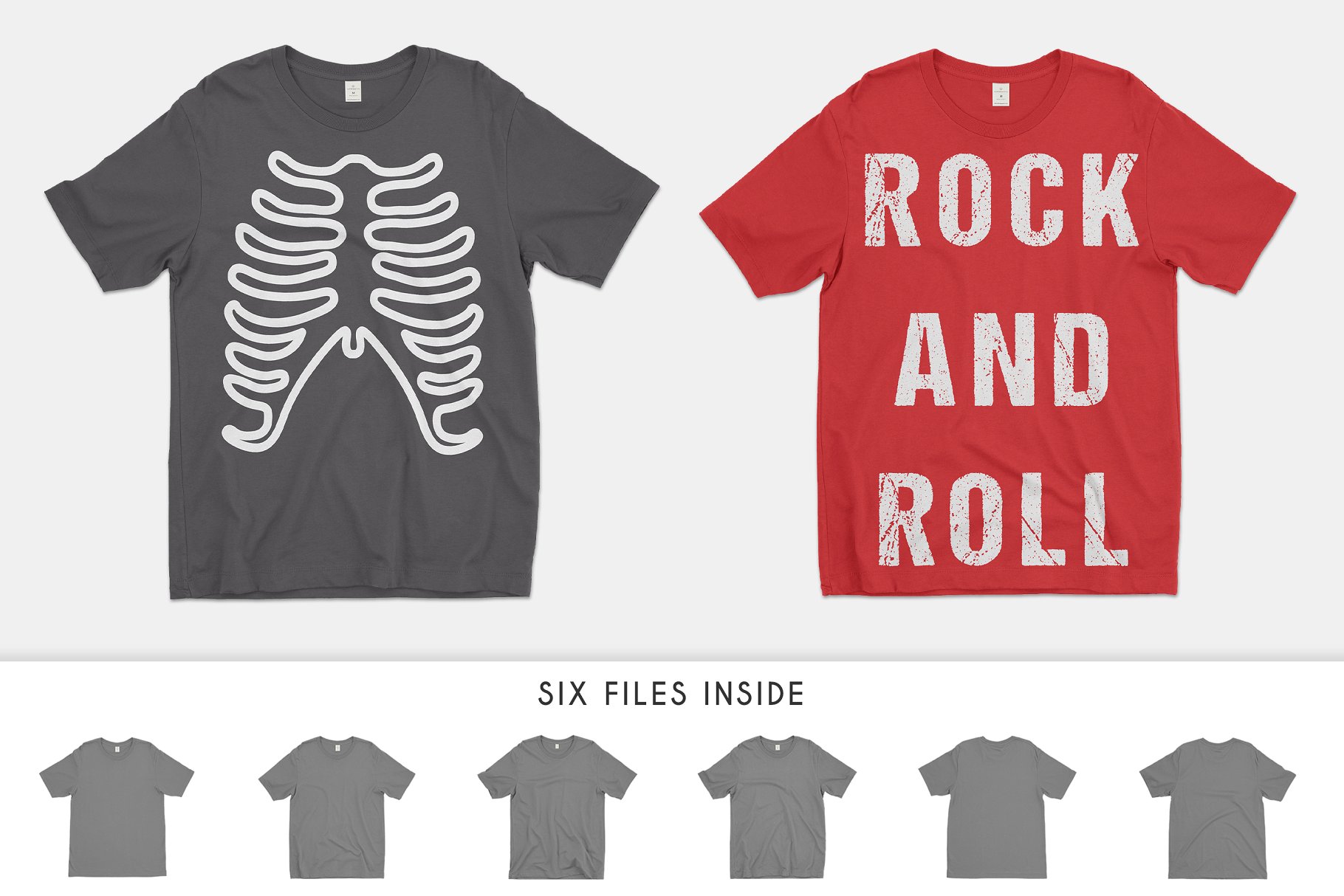 经典圆领T恤样机模板 Alternative 1070 T-Shirt Mockups插图(2)