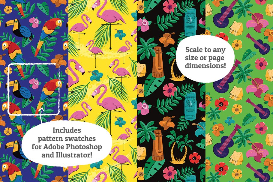 夏威夷热带风情图案纹理合集 Hawaiian Prints and Patterns插图(1)