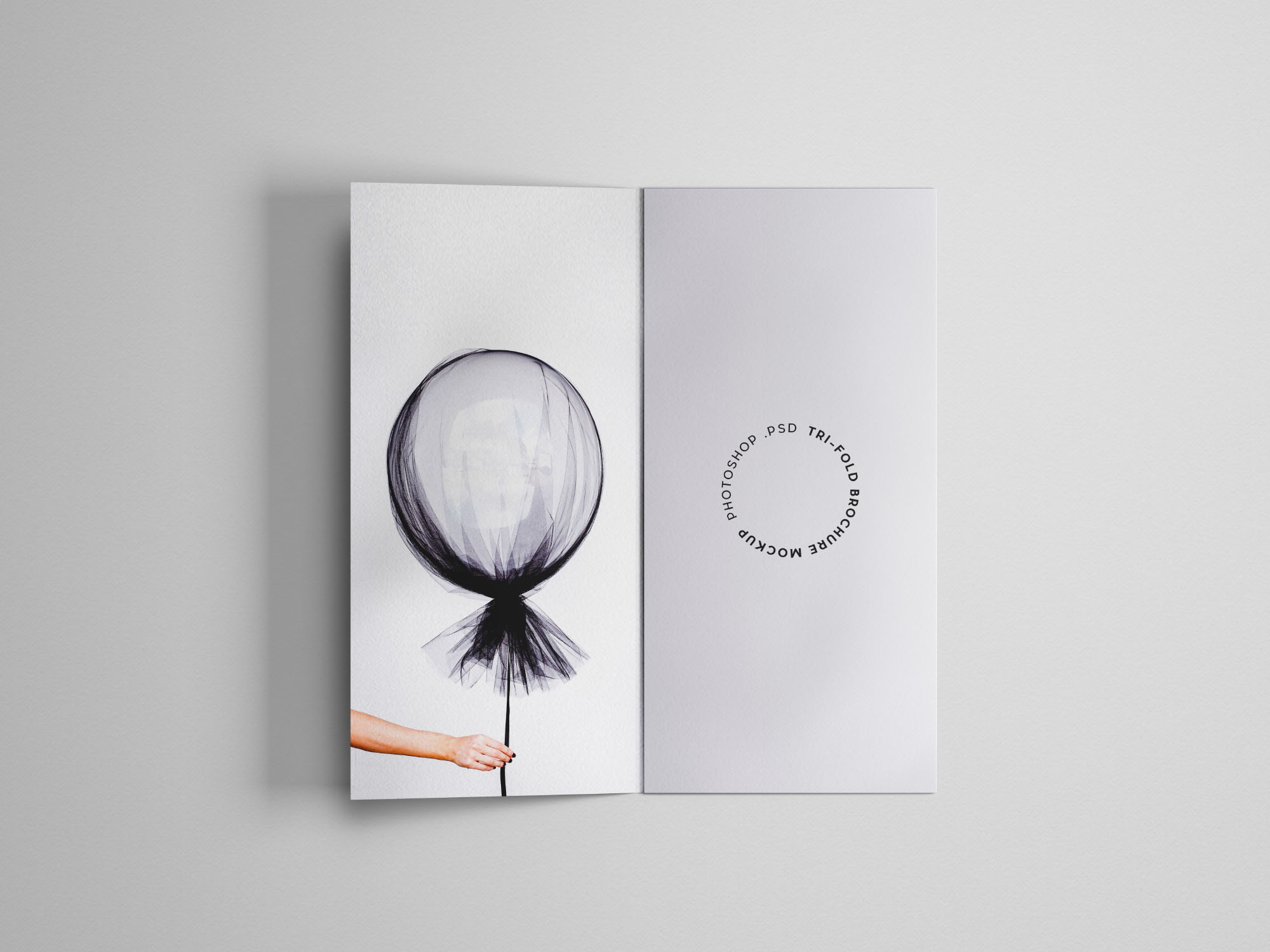 A4标准规格尺寸三折页传单设计样机模板 A4 Trifold Brochure Mockup插图