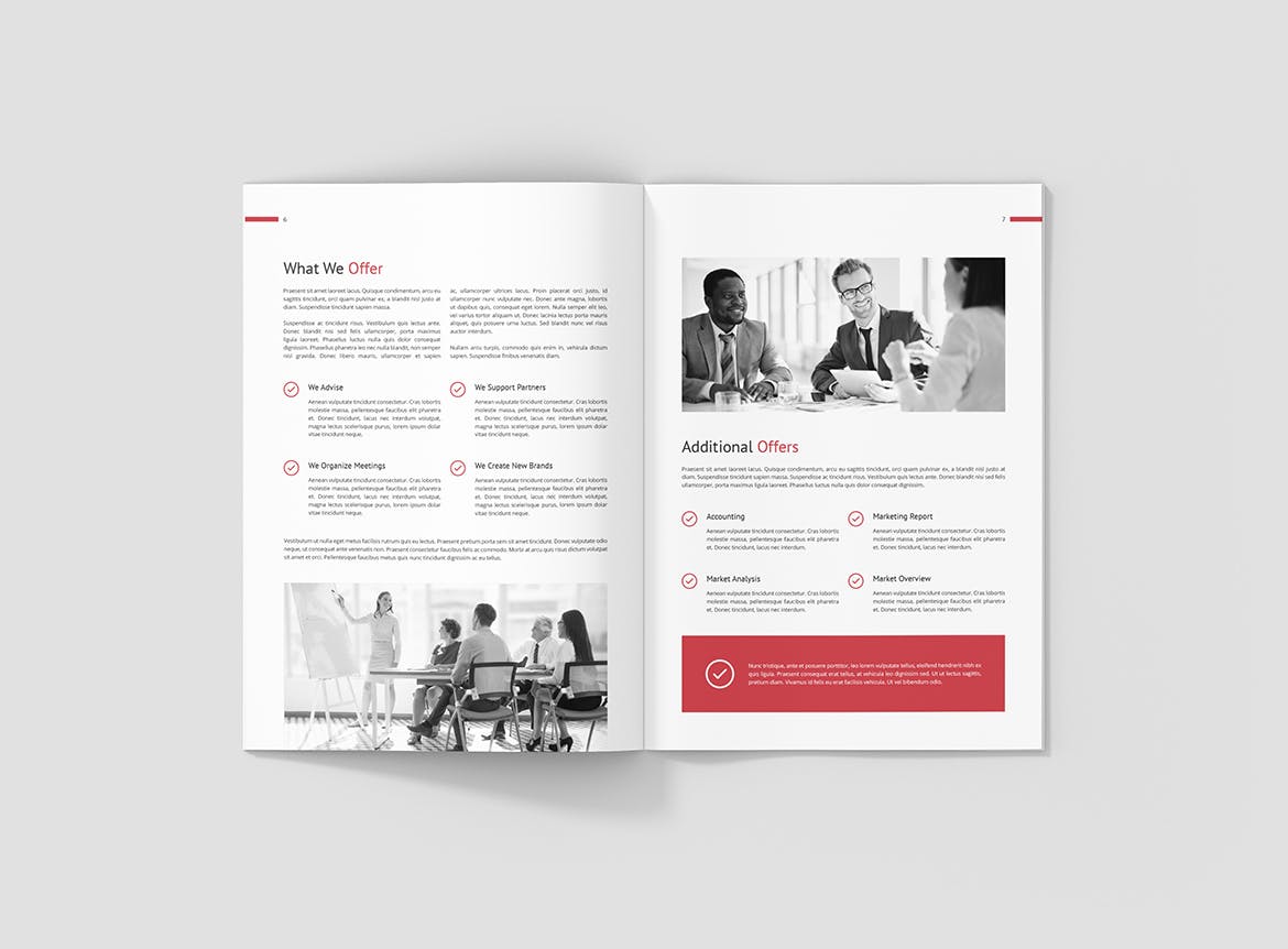 高档企业宣传/年度报告企业画册设计模板 Business Marketing – Company Profile插图(4)