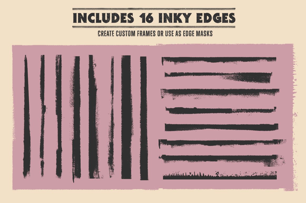 边框&皱褶做旧怀旧效果纹理合集 FRAMES & FOLDS Texture Pack插图(4)