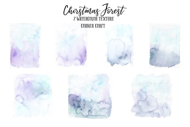 水彩圣诞森林插画合集 Watercolor Christmas Forest插图(6)