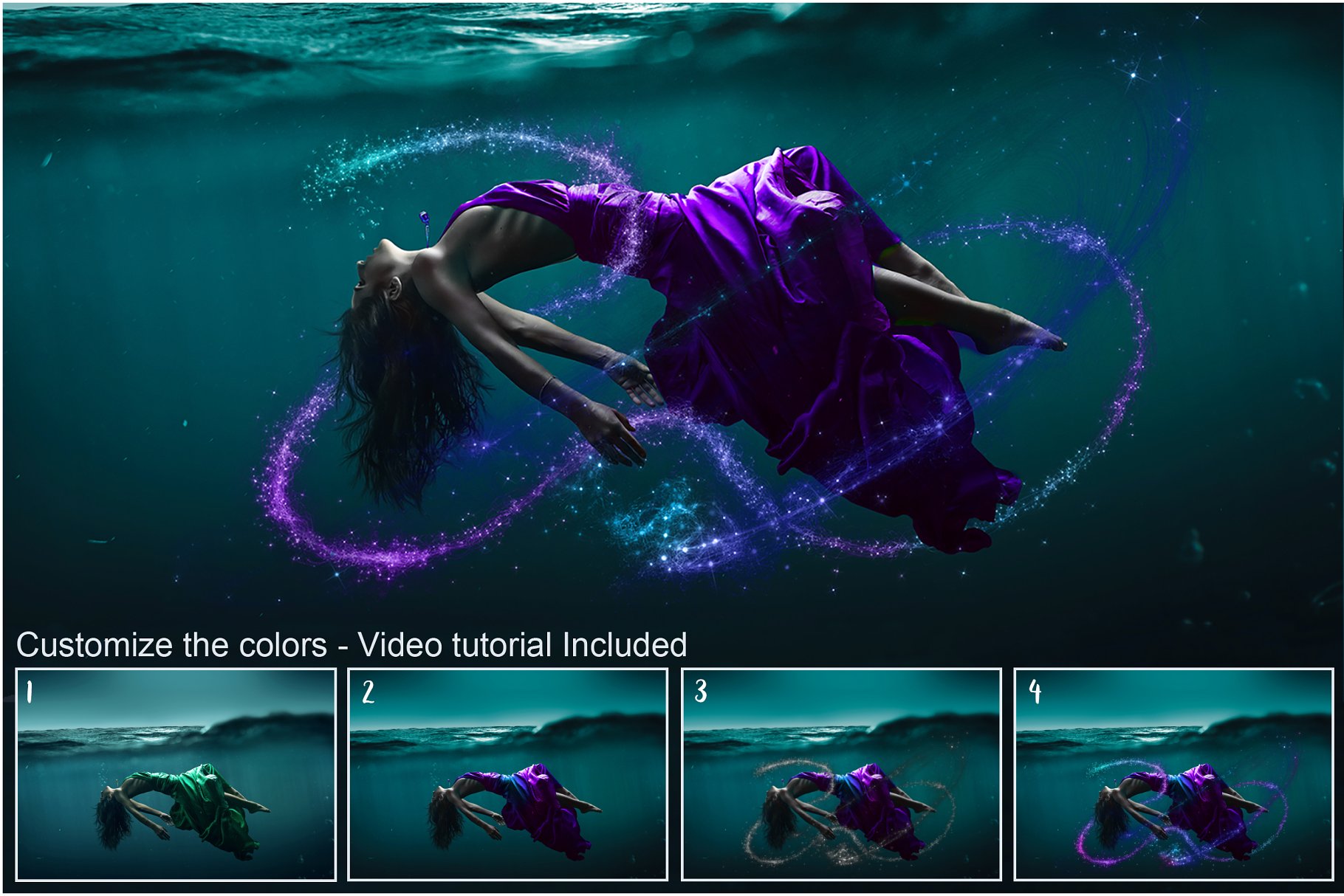 5K高分辨率创意梦幻闪粉叠层背景 5K Pixie Dust Overlays Color Edition插图(1)