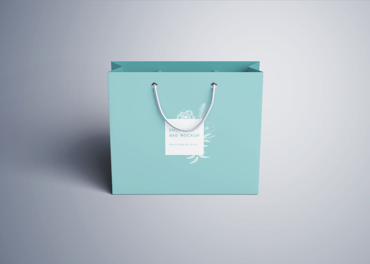 购物袋定制设计外观设计PSD样机模板 Shopping Bag Mockup – PSD插图(4)
