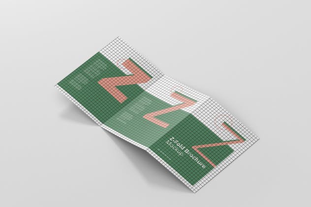 Z字母三折页宣传册样机 Z-Fold Brochure Mockup – Din A4 A5 A6插图(13)