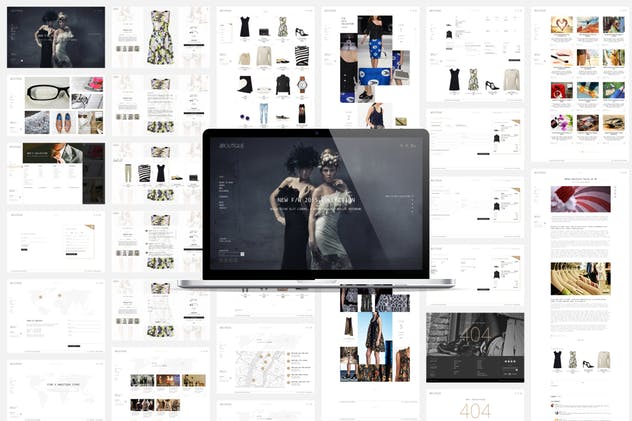 响应式电商网站UI套件UI模板 4Boutique – A Responsive Ecommerce Web UI KIT插图(9)