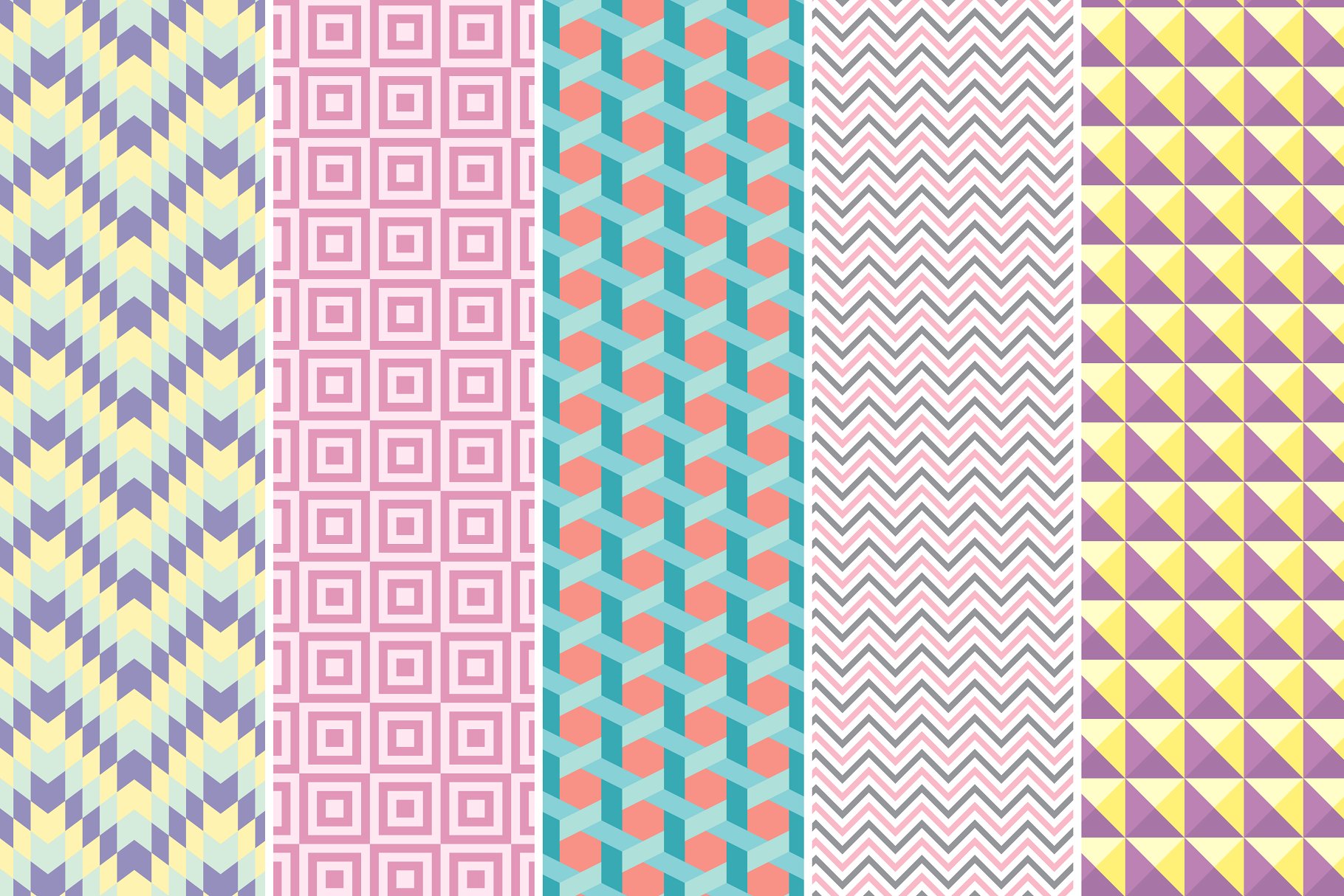 无限延伸图形矢量纹理 Infinite Vector Geometry Patterns插图(6)