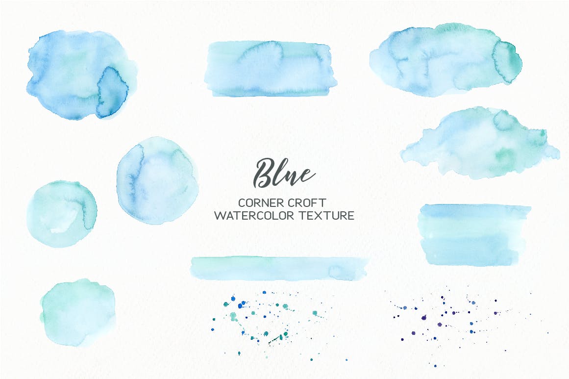 柔和色调水彩背景纹理素材 Shades of Pastel Cool Watercolor Texture插图(2)