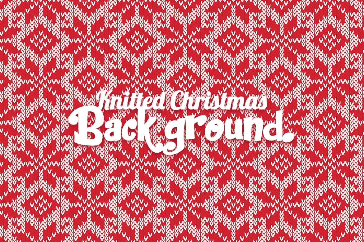 圣诞节主题北欧风格刺绣针织图案纹理背景素材v1 Knitted Christmas Background插图(1)
