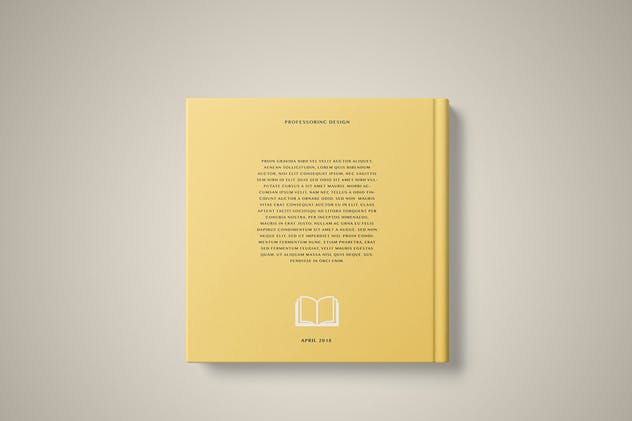 精装硬封面方形书展示样机模板 Hard Cover Square Book Mockup – Set 2插图(2)