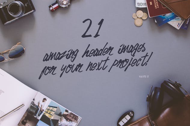 21组多元素食物/旅行/时尚/化妆/摄影主题样机合集 21 Hero/Header images插图(1)