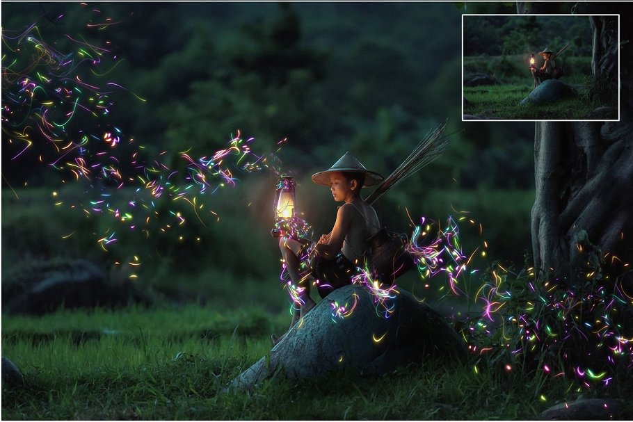 4K高清分辨率魔幻光线叠层背景v4 4K Magic Light Overlays Vol. 4插图(2)