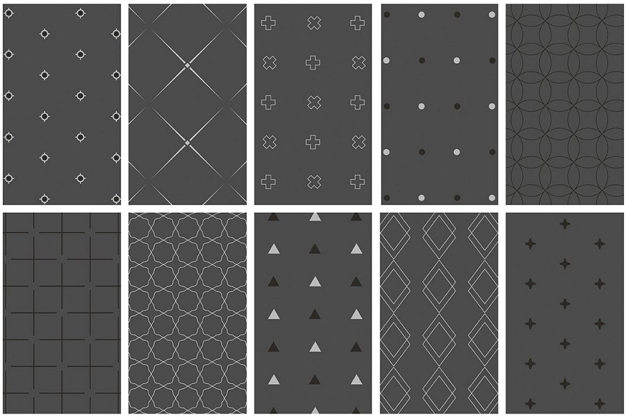 极简主义几何无缝矢量纹理 Minimal Vector Patterns插图(5)