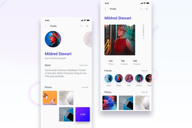 创意设计APP应用UI套件[for PS, Sketch, Figma&Adobe XD] Brake UI Kit 2.0 – Profiles插图(5)