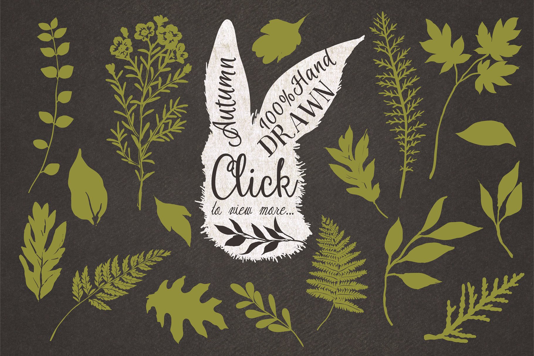 秋天主题手绘图案设计素材合集 Hand drawn autumn collection插图(4)