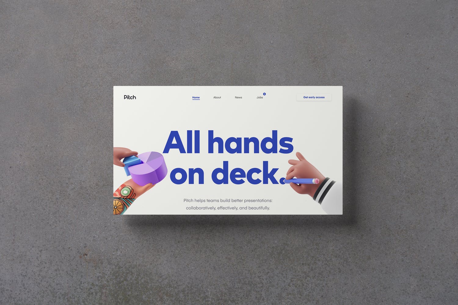 3D立体视觉网站设计效果图样机 3D Screen Mockups插图(1)