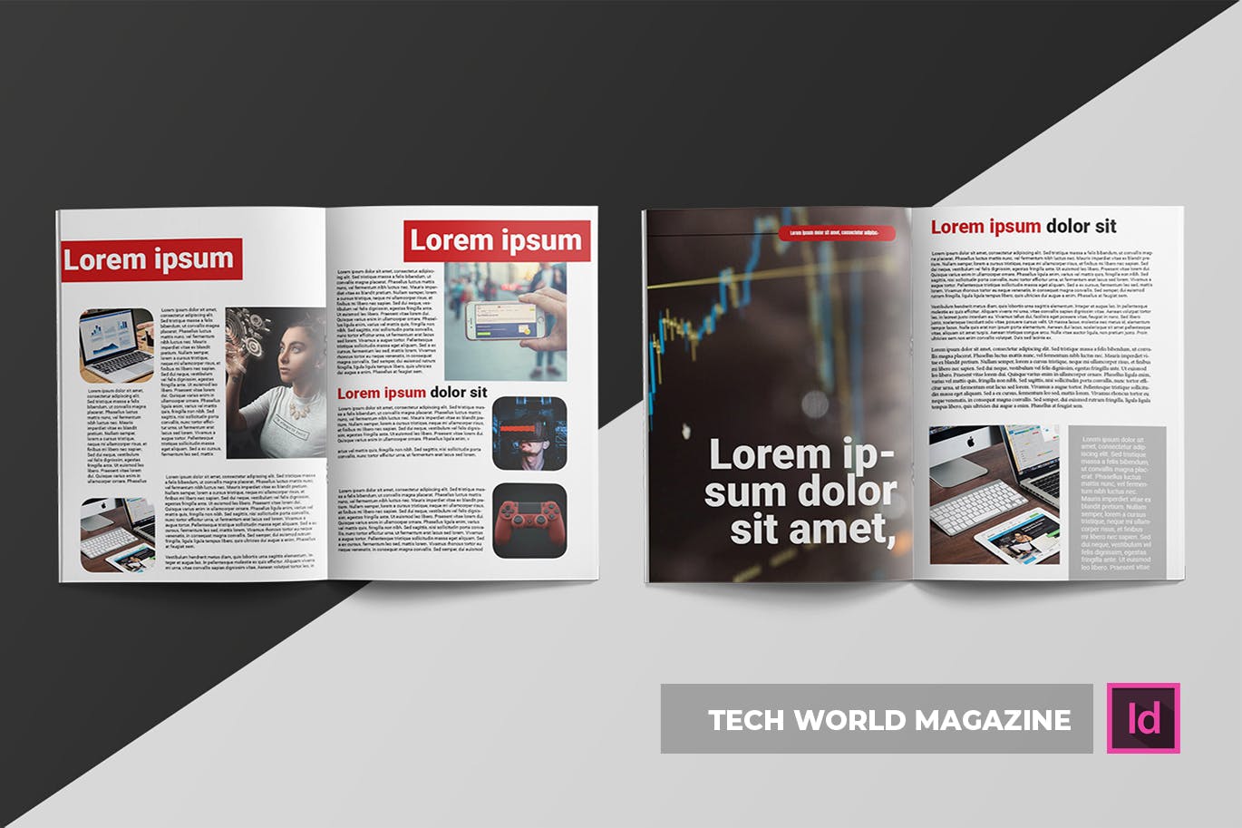 科技世界杂志版式设计模板 Tech World | Magazine Template插图(5)