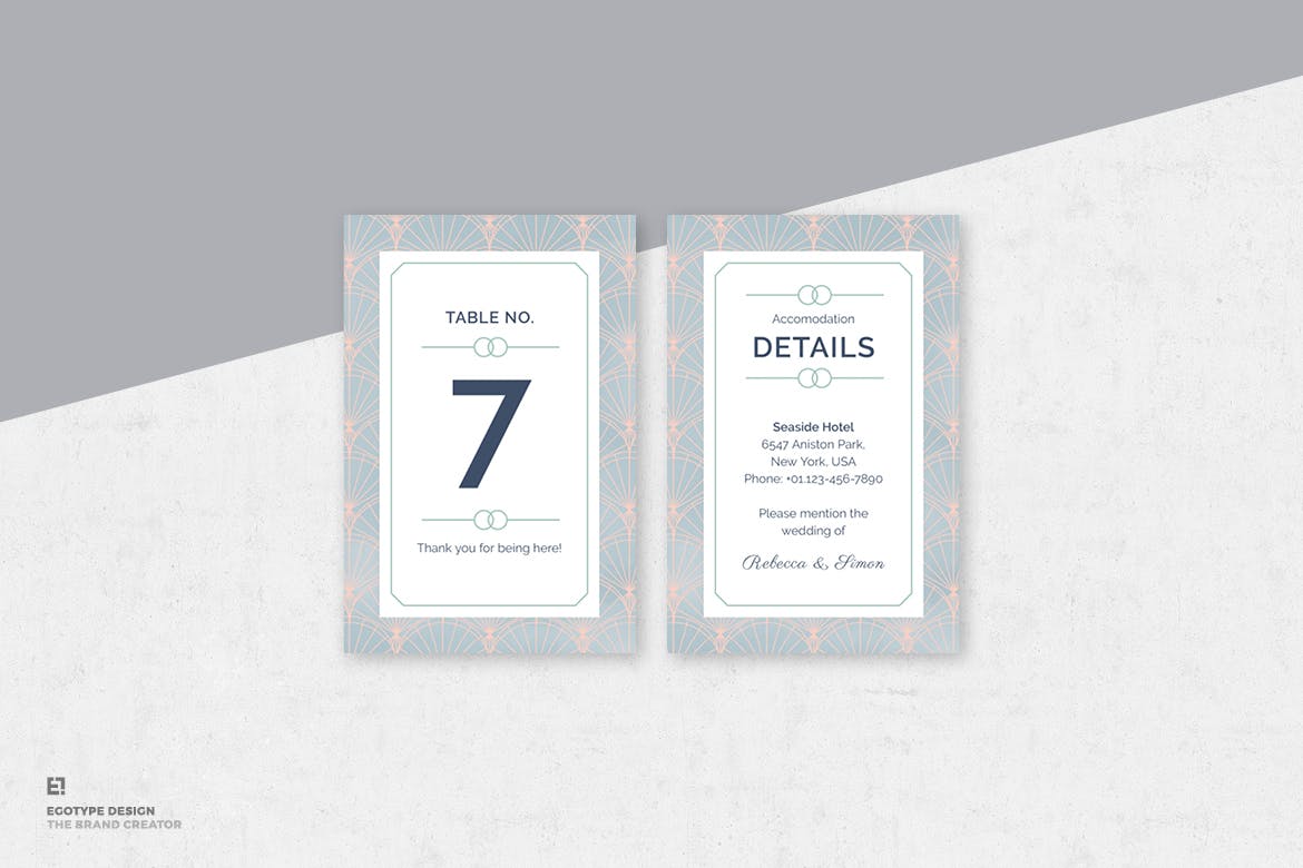 淡雅风格装饰边框婚礼邀请设计素材包 Wedding Invitation插图(6)