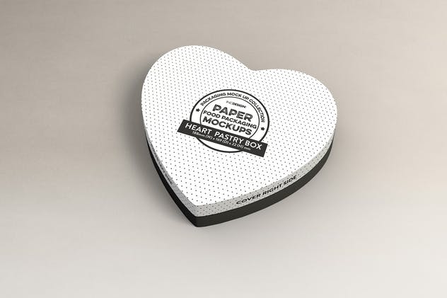 心形礼品纸盒外观包装设计样机 Paper Heart Box Packaging Mockup插图(3)