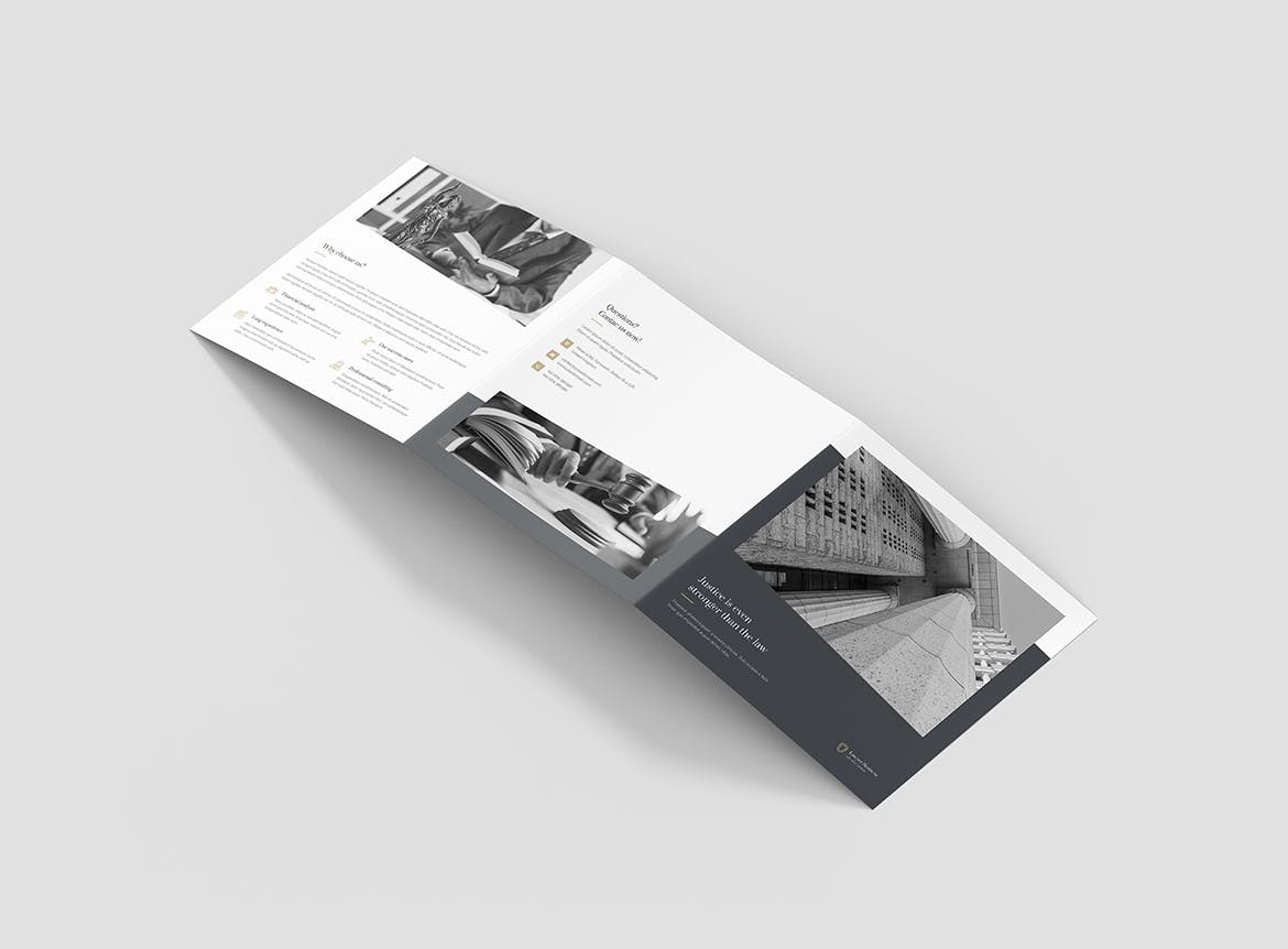 法律咨询服务宣传单五合一设计模板插图(5)