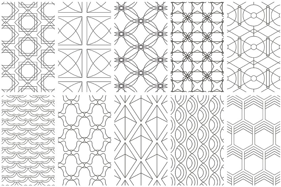 女性优雅线条图案纹理 Feminine Elegant Line Patterns插图(5)