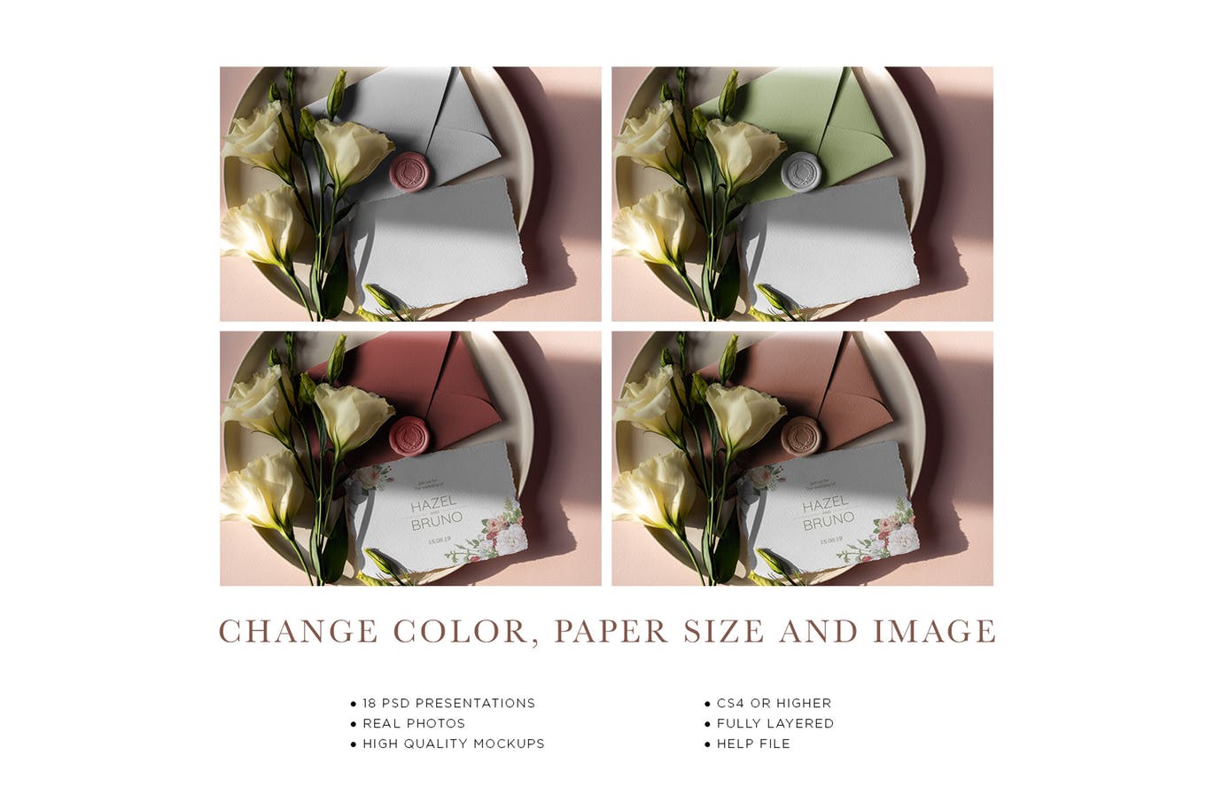 婚礼邀请设计素材效果预览样机套装 Wedding Day Mock-Up Tenderness插图(11)