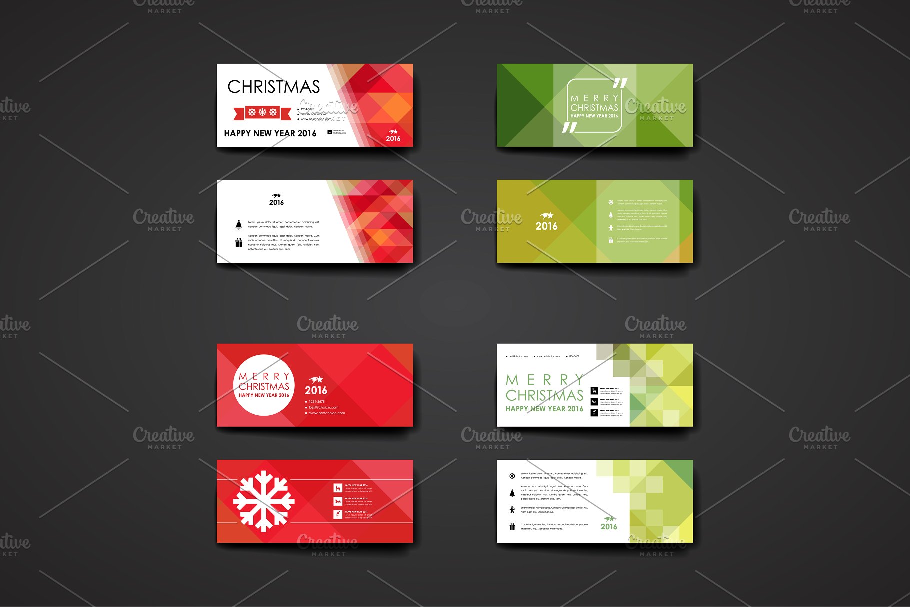 圣诞节主题小册子模板 Merry Christmas Brochures插图(28)