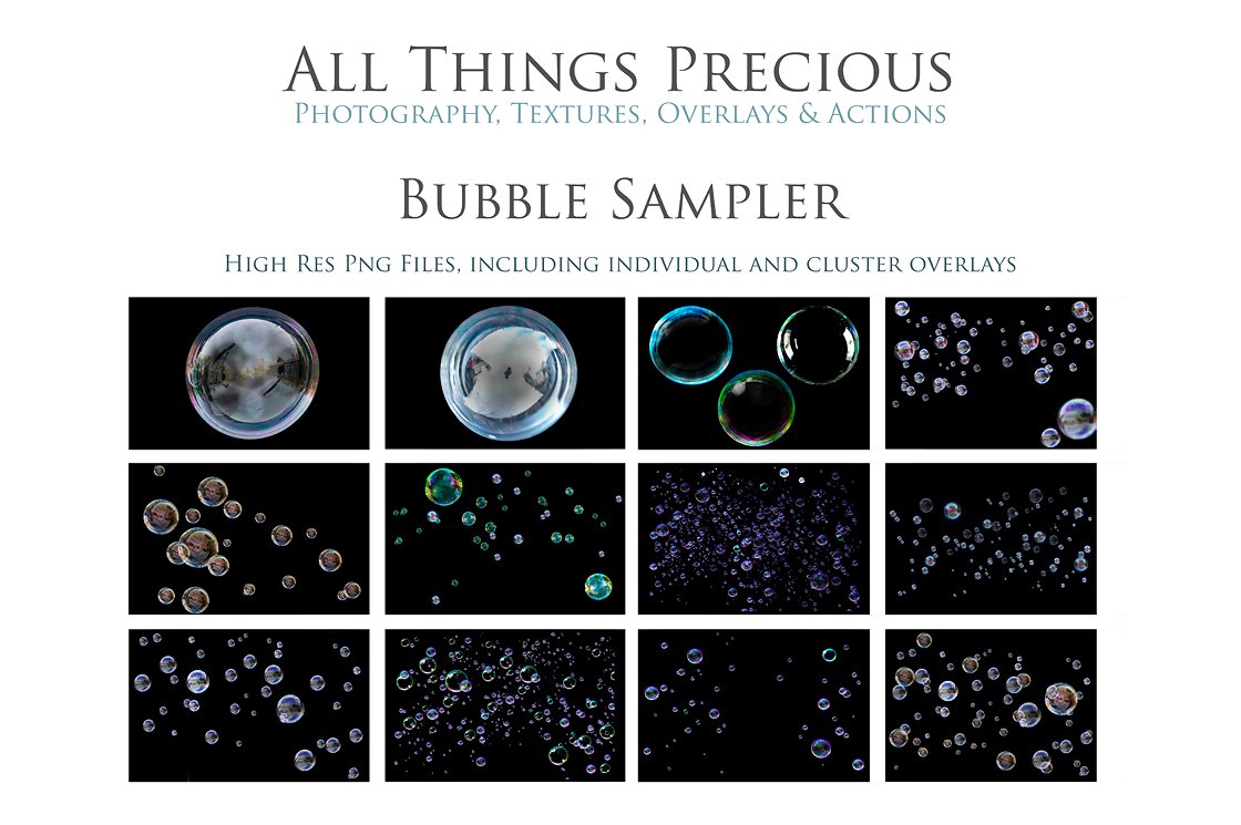 逼真泡沫叠层纹理素材 Fine Art Real Bubble Overlays插图(7)